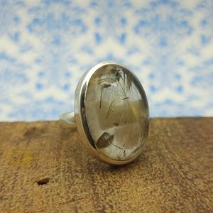 สินค้ามาใหม่แหวนแต่งงานของอินเดียเงินสเตอร์ลิงพลอยควอตซ์พลอยสีทองสวยงาม925 - Product Image 1