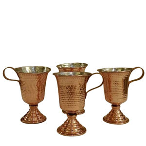 Top Trending Home Table Decorative <b>Copper</b> Cups Handmade Metal Finishing Cup Set of 4 Eco-Friendly Drinking <b>Utensils</b> - Product Image 1