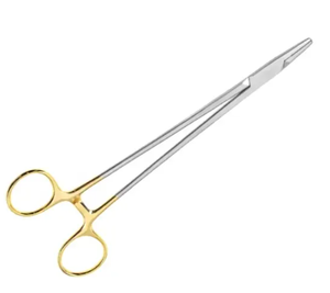 Soporte de aguja Olsen-Hegar reutilizable alemán, implantes ortopédicos veterinarios quirúrgicos manuales, fórceps de pesca con tijeras de sutura - Product Image 3