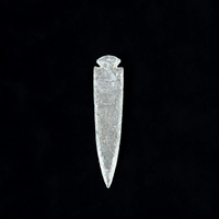Tête de flèche grande pointe de flèche en Quartz clair fer de lance en cristal sculpté pour la décoration intérieure idée cadeau en cristal Unique