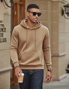 Hombres Invierno Casual Sudaderas Con Capucha Color Sólido 100% Algodón Transpirable Ecológico Regular Fit Diseño de Bolsillo - Product Image 5