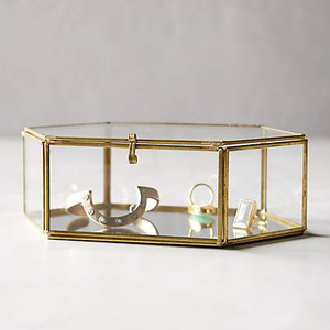 กล่องเก็บเครื่องประดับชุบทองดีไซน์สวยเฉพาะกล่องเก็บเครื่องประดับสีสั่งทำทำด้วยมือดีไซน์ทันสมัย - Product Image 2