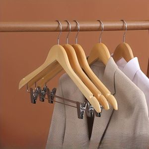 Luxury Best Quality Wood Clothes Hanger for Wardrobe Bathroom Living Room-for Hotel with Handle - Product Image 3