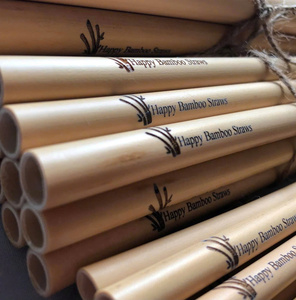 Pailles en bambou naturel de taille personnalisée, réutilisables, biodégradables, pour les cafés, les restaurants et les hôtels - Product Image 4