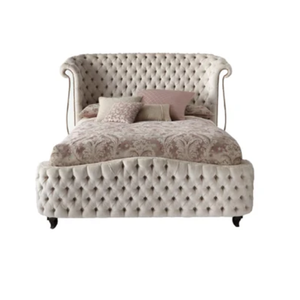 Lit doux moderne en bois de teck massif fait à la main en usine directe du centre de Java en Indonésie - Product Image 1