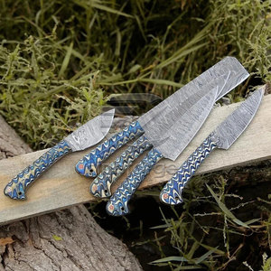 Ensemble de couteaux de chef en damas légers de couleur unie, ensemble de couteaux de chef en damas haut de gamme sur mesure - Product Image 4