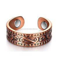 Fabriqué à la main Durable pur cuivre réglable pouce doigts anneau Vintage cuivre sain anneau pour femmes et hommes
