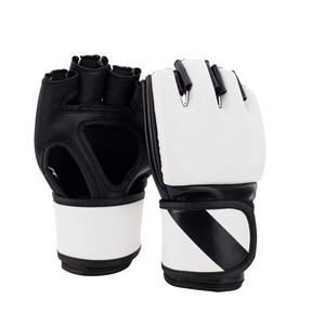Guantes de Boxeo Profesionales de Piel Sintética PU con Servicio OEM, Guantes de Grappling de Medio Dedo, Guantes Deportivos de Entrenamiento al Aire Libre con Logotipo Personalizado - Product Image 1