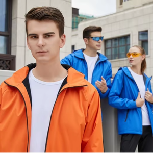 Veste d'extérieur décontractée imperméable et coupe-vent pour couple, unisexe et unie, pour hommes et femmes - Product Image 1