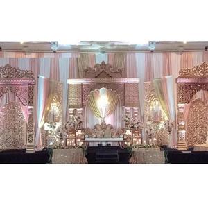 Grand mariage Rajawada réception scène mariage maharaja couronne style scène cérémonie de mariage royal asiatique scène ensemble - Product Image 1