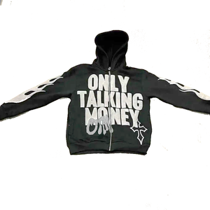 Manufacturers for Custom Winter Zipper-Up Oversized Streetwear Baggy Cotton Digital Printing Embroidered Hoodie - Product Image 6