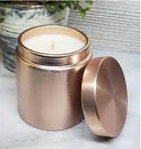 Pot à bougie en métal décoratif pour la maison avec couvercle fini or pour décoration de mariage et de lumières de Noël pot à bougie rond - Product Image 4