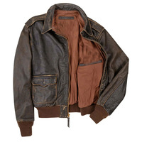 Blouson aviateur A2 en cuir vieilli respirant et écologique pour homme, personnalisable avec logo, haute qualité, idéal pour l'hiver