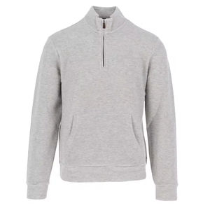 Venta al por mayor OEM logotipo personalizado cuello alto media cremallera Casual pulóver de gran tamaño de los hombres de pie sudaderas con capucha y sudaderas - Product Image 1