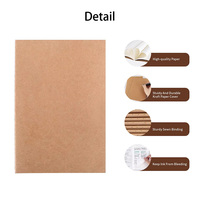 Carnet vierge d'école en papier kraft taille A6 avec logo imprimé personnalisé petit journal avec pages unies style professionnel pour promotion de cadeaux