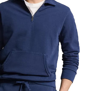 New <b>Trendy</b> Fashion High Quality Custom Sweatshirt With Cotton Material Quick Dry Breathable Quarter Zipper men's <b>hoodies</b> - Product Image 5
