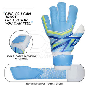 Guantes de portero de cuero de alta calidad para entrenamiento, agarre de Palma antideslizante, diseño impermeable y transpirable, cierre ligero y cómodo - Product Image 5