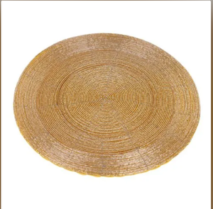 Salvamanteles de Plantas Bordado a Mano de 12 Pulgadas, Tejido con Cuentas, Técnica Jacquard de Algodón, Antideslizante, Lavable, Ecológico, Estilo Simple - Product Image 2