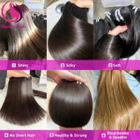 Cheveux vierges vietnamiens bruts, échantillon gratuit de mèches de cheveux humains bruts brésiliens lisses, vente en gros de cheveux bruts cambodgiens 100 % non traités