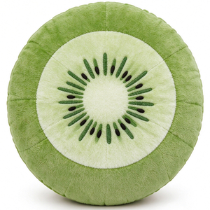 Peluche unique et douce en forme de tranche de kiwi, avec doublure en maille brodée, adorable coussin fruit triste et pleurant pour décoration de canapé, cadeau d'anniversaire - Product Image 6