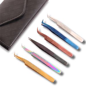 Pinzas para Extensión de Pestañas de Acero Inoxidable de Grado Quirúrgico con Punta Puntiaguda, Color Oro Rosa, Pinzas Individuales para Pestañas con su Logotipo - Product Image 5