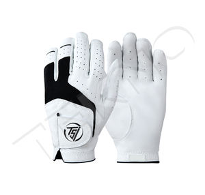 Vente en gros Gants de golf blancs antidérapants en cuir Cabretta Logo personnalisé Matériau souple Gants de golf complets pour femmes - Product Image 5