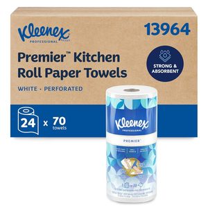 Kleenex Premiere <b>Kitchen</b> Roll <b>Paper</b> Towels, 1-Ply, 10.4" x 11", 70 Sheets/Roll, 24 Rolls/Case (13964) - Product Image 4