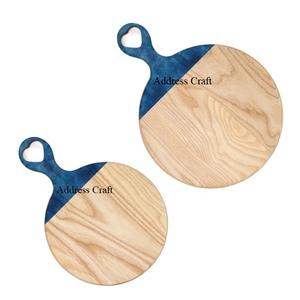 Tabla de quesos de madera y resina hecha a mano de la mejor calidad, herramienta de cocina creativa con logotipo personalizado para cortar queso - Product Image 5