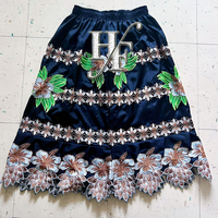 Falda de Algodón con Diseño Micronesio Personalizada, Falda Maxi Tropical Aloha para Mujer, Faldas Tribales Polinesias con Corte en A