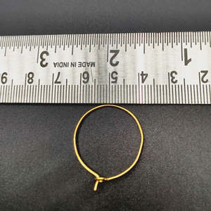 Aros de Cobre Calibre 19 para Pendientes, 25mm, Chapados en Oro 18K, Plata y Oro Rosa, Accesorios de Joyería con Cadena de Alambre, en Bolsa de Empaque - Product Image 3