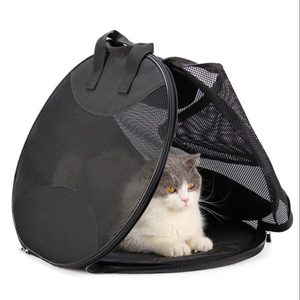 Bolsa de Transporte Plegable Redonda para Mascotas, Tienda de Campaña Portátil para Gatos, Bolsa Ligera para Perros para Viajes al Aire Libre con Asa para Transportar Cachorros y Gatitos - Product Image 1