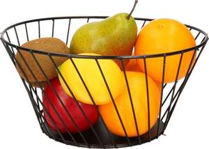 Cesta de frutas y verduras de hierro de primera calidad duradera con diseño rústico para la organización y el estilo de la cocina y el comedor - Product Image 6