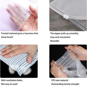 ถุงพลาสติกสำหรับบรรจุเสื้อผ้าแบบฝ้ามีซิปถุงพลาสติกงานตามสั่ง - Product Image 2