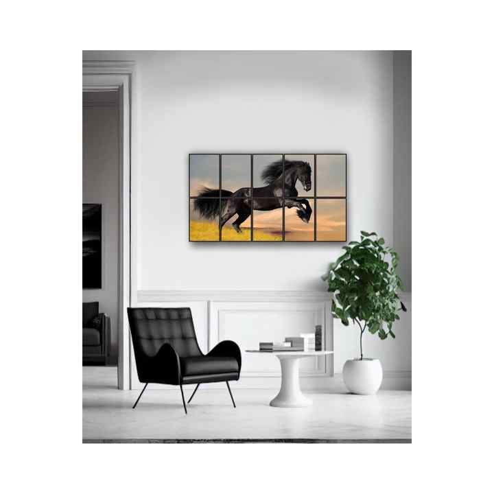 10 Pieces Black HORSE Giant Size MDF Wall Decoration Gift Item (155cmx85cm)