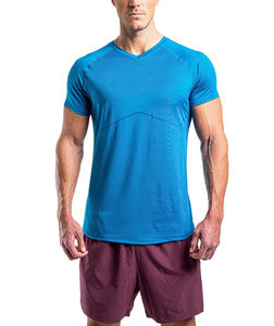 Camiseta de entrenamiento de gimnasio de compresión de alto rendimiento para hombre, camiseta ligera de secado rápido para atletismo, correr, deportes, Fitness, técnica impresa - Product Image 2
