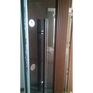 Porte d'entrée intérieure manuelle ABSDOOR SUN en acier inoxydable moderne, finition brillante, système de verrouillage semi-central, entrée thermique - Product Image 4