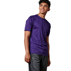 T-shirts en coton de bambou à manches courtes T-shirt uni Performance T-shirts en coton toujours doux pour hommes Respirant et humidité - Product Image 5