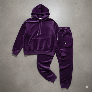 Conjunto Deportivo Informal de Terciopelo con Capucha y Cremallera Personalizada para Hombre, con Pantalones Deportivos de Felpa, Traje Deportivo de Peso Medio - Product Image 2