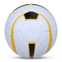 Ballon de football de taille standard, vente chaude, logo personnalisé imprimé, cuir PU, entraînement, match, utilisation légère, prix d'usine 2025