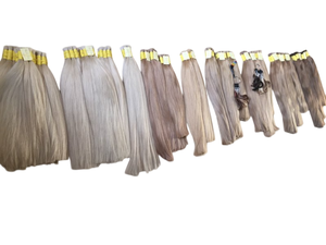 Vente en gros 10-40 pouces blond clair russe cuticule aligné Extensions de cheveux Remy 100% cheveux humains vierges en vrac - Product Image 3