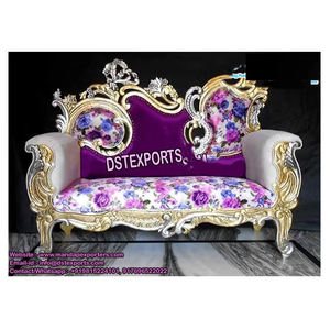 Canapé dos nu pour scène de mariage asiatique Chaise dos nu Canapé arabe pour décor Mehndi Canapé dos nu Mehndi à thème arabe élégant - Product Image 6