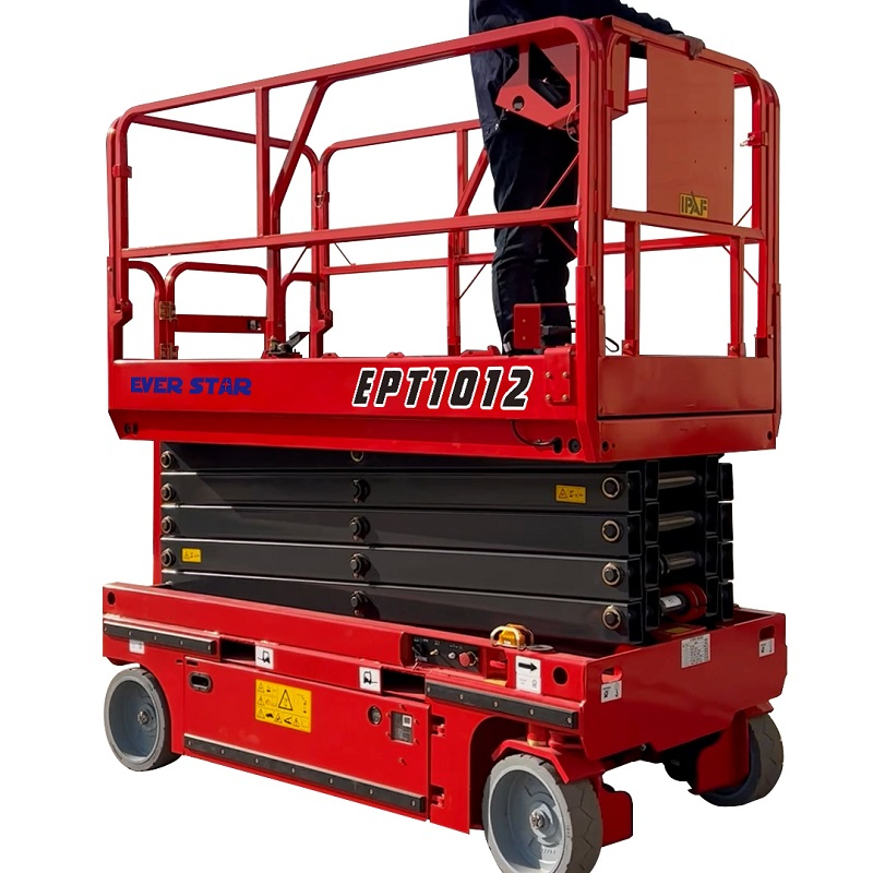 Лидер продаж 2023, самоходная Мобильная платформа для подъема ножниц грузоподъемностью 320 кг, 12 метров