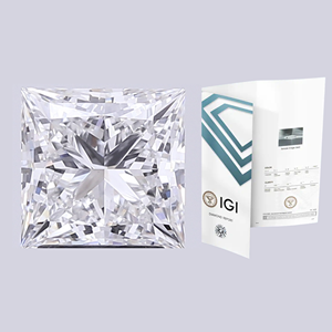 1CT Exclusif CVD Lab Grown Diamond Pendant Princess Cut VVS2 Clarity E Color IGI Certified Anniversary Loose Diamonds - Product Image 1