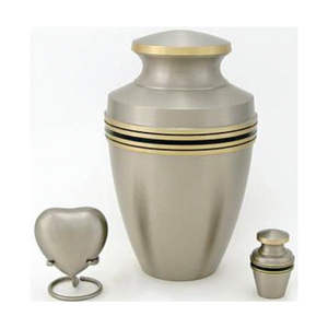 Elegant Cremation Urn with Intricate Design urn for human ashes floral design urn Aluminium <b>Keepsake</b> For Ashes Human Ashes Jars - Product Image 3