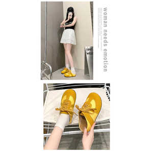 Pantuflas de Media Caña con Suela Gruesa y Punta Cerrada, Estilo Retro 2025, para Mujer, para Caminar al Aire Libre, Pantuflas Fáciles de Poner para Primavera y Otoño - Product Image 2