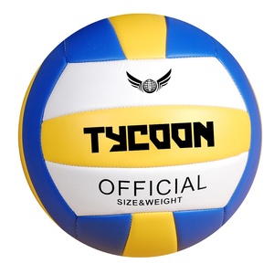 Échantillon gratuit de balle de Volley-ball OEM taille officielle 5, balle de Volley-ball de plage personnalisée PVC PU en cuir laminé - Product Image 1