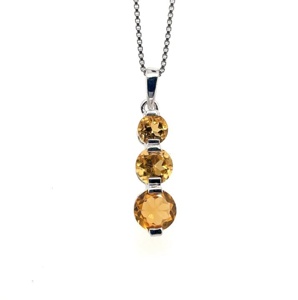 Cristal indio de calidad superior 18K Chapado en oro Plata de ley/Latón Destiny Collar Rodio Amatista Bling Colgante Joyería - Product Image 1