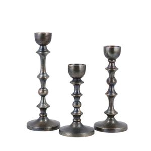 Stylish Metal Candle Holder Set Antique Finish Decorative Candle Jar <b>Stand</b> for Lighting and Interior Decoration - Product Image 1