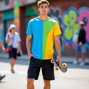 Camisetas deportivas de verano, conjuntos de pantalones cortos, pantalones cortos para correr para hombre, traje transpirable Sun Fad, conjunto de pantalones cortos ajustados para hombre - Product Image 5