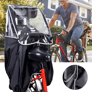 ที่คลุมฝนหลังเบาะจักรยานแบบใสที่คลุมกันฝนแบบพกพาสำหรับจักรยานที่นั่งเด็กเบาะหลัง - Product Image 5